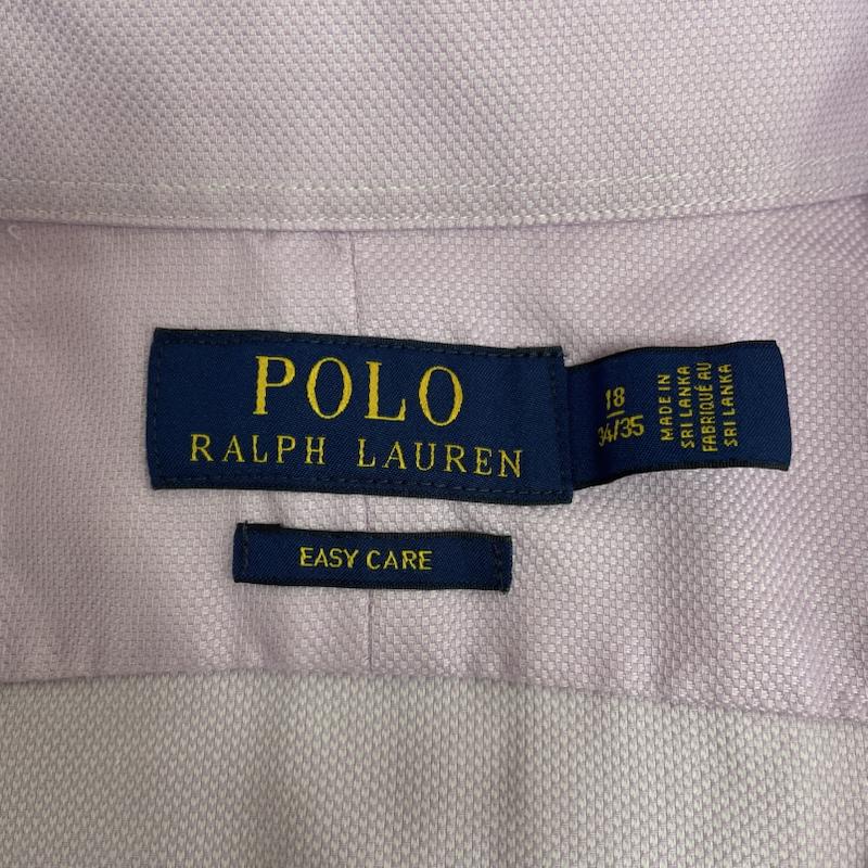 ポロラルフローレン POLO RALPH LAUREN シャツ、ブラウス 長袖 長袖 シャツ ブラウス 裾ポニーロゴ 刺繍 ワンポイント サイズ18 34/35 ピンクパープル - ロゴ、文字 X ワンポイント X 刺繍 桃 / ピンク / pink X 紫 / パープル / purple メンズ USED 古着 中古 50144388