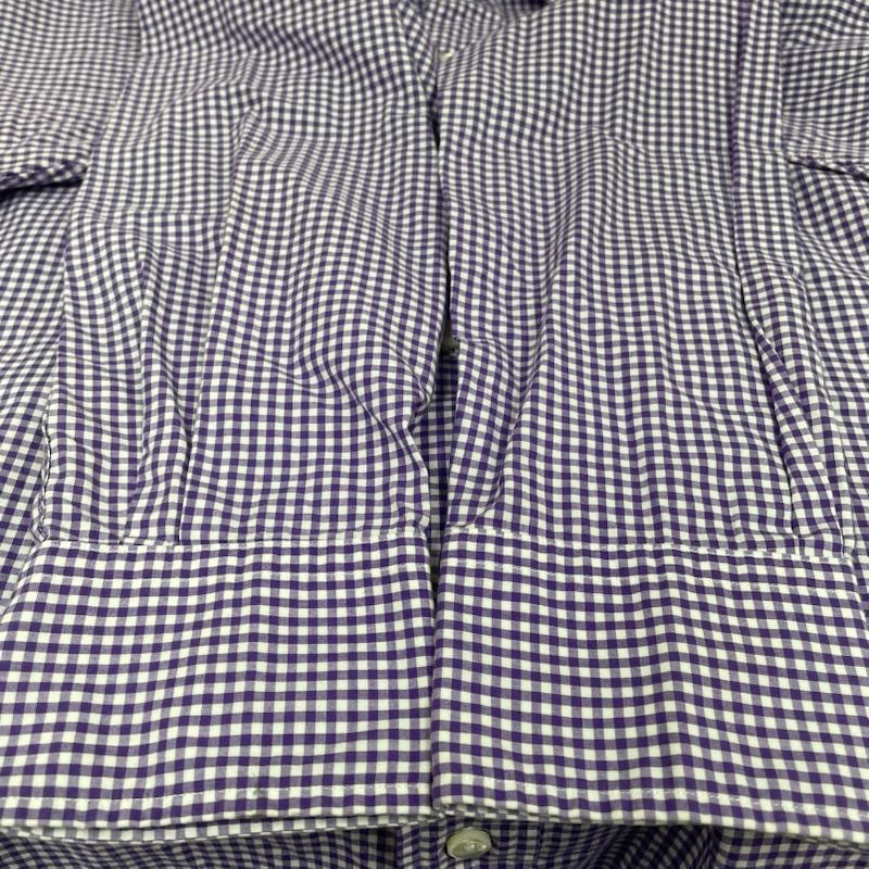 ポロバイラルフローレン Polo by RALPH LAUREN シャツ、ブラウス 長袖 長袖 シャツ ブラウス Shirt ロングスリーブ ギンガムチェック 裾ポニーロゴ 刺繍 ワンポイント サイズ14 1/2 37 - チェック X ロゴ、文字 X ワンポイント X 刺繍 白 / ホワイト / white X 紫 / パープル / purple メンズ USED 古着 中古 50144389