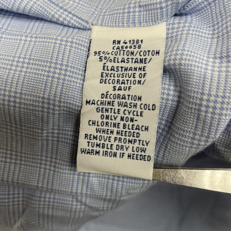 ポロラルフローレン POLO RALPH LAUREN シャツ、ブラウス 長袖 長袖 チェック シャツ ブラウス ボタン 裾ポニーロゴ ワンポイント 刺繍 サイズ16 1/2 32/33 - チェック X ロゴ、文字 X ワンポイント X 刺繍 水色 / ライトブルー / メンズ USED 古着 中古 50144392