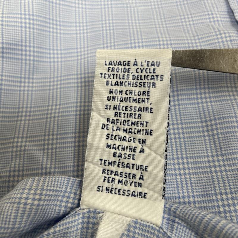 ポロラルフローレン POLO RALPH LAUREN シャツ、ブラウス 長袖 長袖 チェック シャツ ブラウス ボタン 裾ポニーロゴ ワンポイント 刺繍 サイズ16 1/2 32/33 - チェック X ロゴ、文字 X ワンポイント X 刺繍 水色 / ライトブルー / メンズ USED 古着 中古 50144392