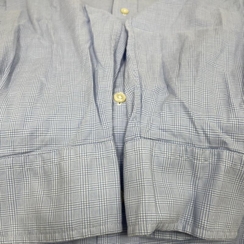 ポロラルフローレン POLO RALPH LAUREN シャツ、ブラウス 長袖 長袖 チェック シャツ ブラウス ボタン 裾ポニーロゴ ワンポイント 刺繍 サイズ16 1/2 32/33 - チェック X ロゴ、文字 X ワンポイント X 刺繍 水色 / ライトブルー / メンズ USED 古着 中古 50144392