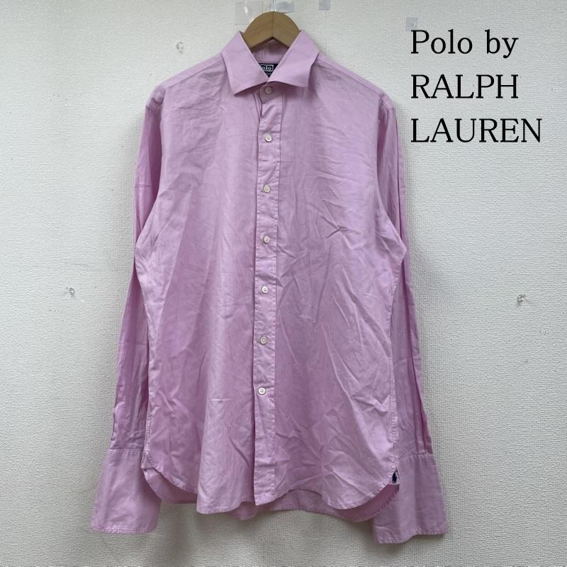 ポロバイラルフローレン Polo by RALPH LAUREN シャツ、ブラウス 長袖 長袖 シャツ ブラウス ボタン カフスボタン袖 裾ポニーロゴ 刺繍 ワンポイント サイズ16-35 - ロゴ、文字 X ワンポイント X 刺繍 桃 / ピンク / pink メンズ USED 古着 中古 50144394