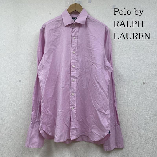 ポロバイラルフローレン Polo by RALPH LAUREN シャツ、ブラウス 長袖 長袖 シャツ ブラウス ボタン カフスボタン袖 裾ポニーロゴ 刺繍 ワンポイント サイズ16-35 - ロゴ、文字 X ワンポイント X 刺繍 桃 / ピンク / pink メンズ USED 古着 中古 50144394