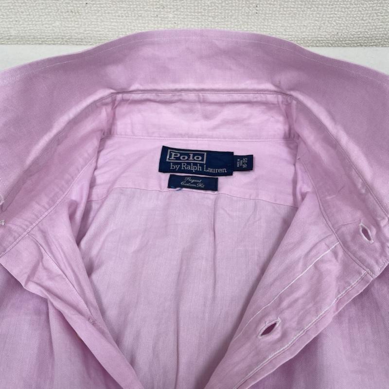 ポロバイラルフローレン Polo by RALPH LAUREN シャツ、ブラウス 長袖 長袖 シャツ ブラウス ボタン カフスボタン袖 裾ポニーロゴ 刺繍 ワンポイント サイズ16-35 - ロゴ、文字 X ワンポイント X 刺繍 桃 / ピンク / pink メンズ USED 古着 中古 50144394