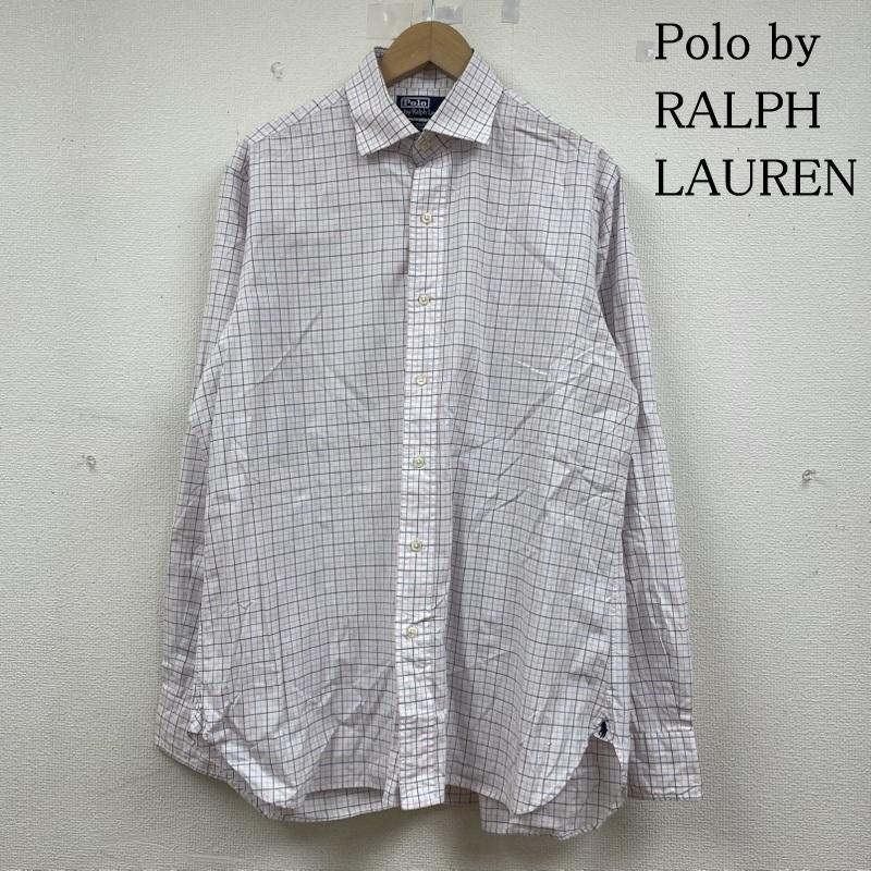 ポロバイラルフローレン Polo by RALPH LAUREN シャツ、ブラウス 長袖 長袖 チェック柄 シャツ ブラウス ボタン 裾ポニーロゴ ワンポイント 刺繍 サイズ16-35 - チェック X ロゴ、文字 X ワンポイント X 刺繍 白 / ホワイト / white X マルチカラー / マルチカラー / multicolor メンズ USED 古着 中古 50144398