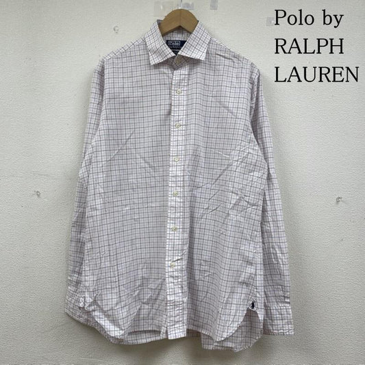 ポロバイラルフローレン Polo by RALPH LAUREN シャツ、ブラウス 長袖 長袖 チェック柄 シャツ ブラウス ボタン 裾ポニーロゴ ワンポイント 刺繍 サイズ16-35 - チェック X ロゴ、文字 X ワンポイント X 刺繍 白 / ホワイト / white X マルチカラー / マルチカラー / multicolor メンズ USED 古着 中古 50144398