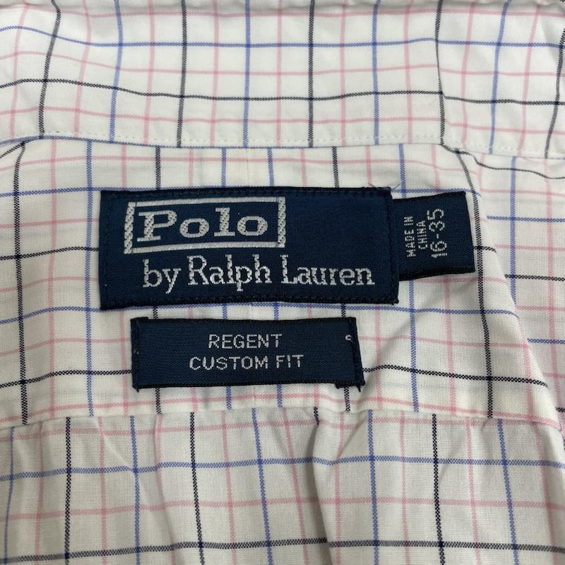 ポロバイラルフローレン Polo by RALPH LAUREN シャツ、ブラウス 長袖 長袖 チェック柄 シャツ ブラウス ボタン 裾ポニーロゴ ワンポイント 刺繍 サイズ16-35 - チェック X ロゴ、文字 X ワンポイント X 刺繍 白 / ホワイト / white X マルチカラー / マルチカラー / multicolor メンズ USED 古着 中古 50144398