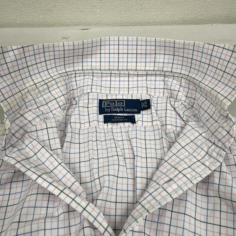 ポロバイラルフローレン Polo by RALPH LAUREN シャツ、ブラウス 長袖 長袖 チェック柄 シャツ ブラウス ボタン 裾ポニーロゴ ワンポイント 刺繍 サイズ16-35 - チェック X ロゴ、文字 X ワンポイント X 刺繍 白 / ホワイト / white X マルチカラー / マルチカラー / multicolor メンズ USED 古着 中古 50144398