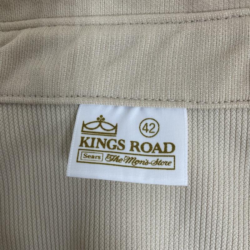 シアーズ SEARS ジャケット、上着 ジャンパー、ブルゾン 70s-80s Kings Road シャツ ジャケット 半袖 前開き ボタン 開襟 オープンカラー ワークブルゾン 42 無地 ベージュ / ベージュ / beige メンズ USED 古着 中古 50144403