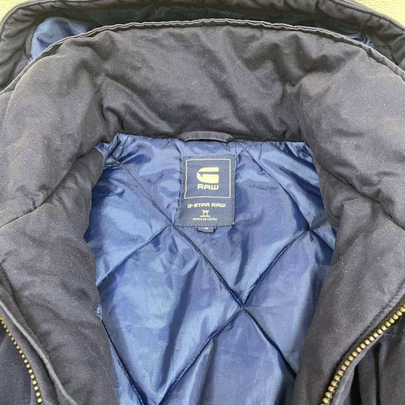 ジースターロゥ G-STAR RAW ジャケット、上着 ジャンパー、ブルゾン 中綿入り ジャケット ONTARIO フーデッドボンバー フルジップアップ ロゴ 刺繍 フード着脱可 251220328 M ロゴ、文字 X 刺繍 紺 / ネイビー / navy メンズ USED 古着 中古 50144405