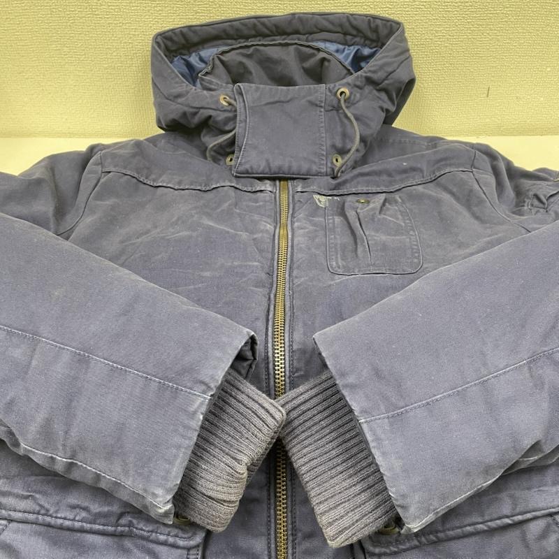 ジースターロゥ G-STAR RAW ジャケット、上着 ジャンパー、ブルゾン 中綿入り ジャケット ONTARIO フーデッドボンバー フルジップアップ ロゴ 刺繍 フード着脱可 251220328 M ロゴ、文字 X 刺繍 紺 / ネイビー / navy メンズ USED 古着 中古 50144405