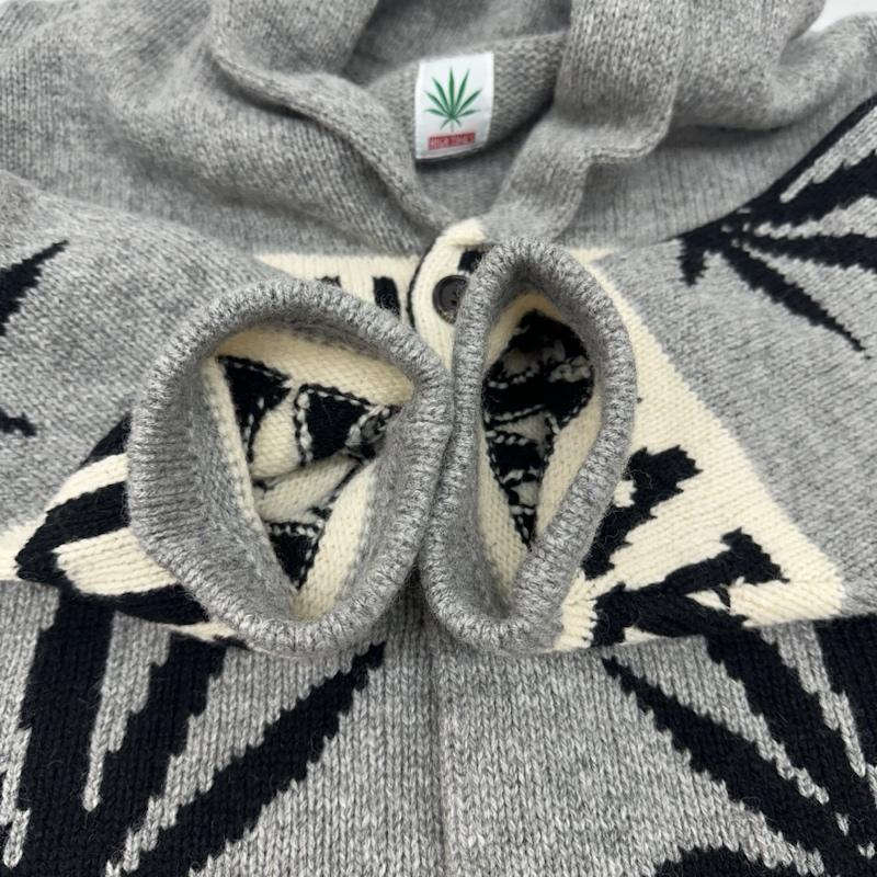 ワコマリア WACKO MARIA ニット、セーター 長袖 24AW HIGHTIMES カウチン ニット カーディガン hightimes-wm-kn04 S 灰 / グレー / gray メンズ USED 古着 中古 50144414