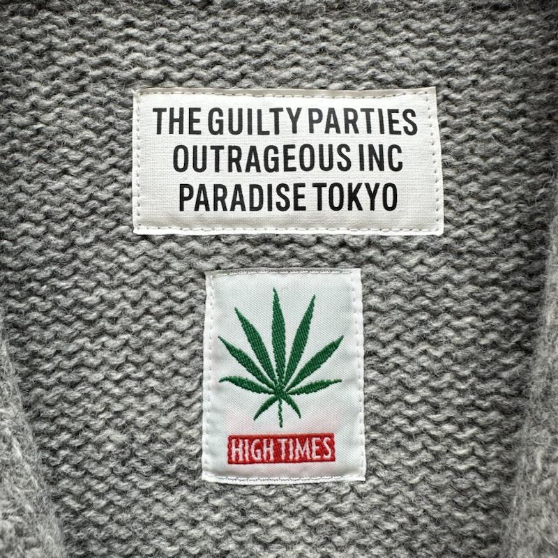 ワコマリア WACKO MARIA ニット、セーター 長袖 24AW HIGHTIMES カウチン ニット カーディガン hightimes-wm-kn04 S 灰 / グレー / gray メンズ USED 古着 中古 50144414