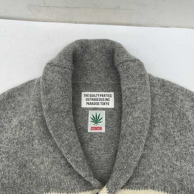 ワコマリア WACKO MARIA ニット、セーター 長袖 24AW HIGHTIMES カウチン ニット カーディガン hightimes-wm-kn04 S 灰 / グレー / gray メンズ USED 古着 中古 50144414