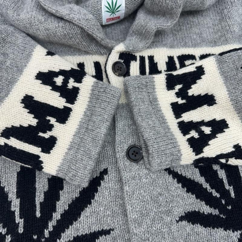 ワコマリア WACKO MARIA ニット、セーター 長袖 24AW HIGHTIMES カウチン ニット カーディガン hightimes-wm-kn04 S 灰 / グレー / gray メンズ USED 古着 中古 50144414