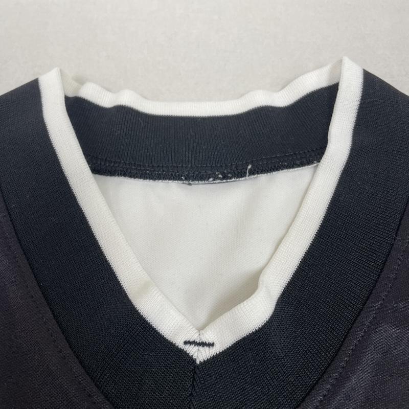 ナイキ NIKE カットソー 半袖 センター スウォッシュ ロゴ 刺繍 ゲームシャツ 半袖 カットソー Vネック L ロゴ、文字 X 刺繍 白 / ホワイト / white X 黒 / ブラック / black メンズ USED 古着 中古 50144429