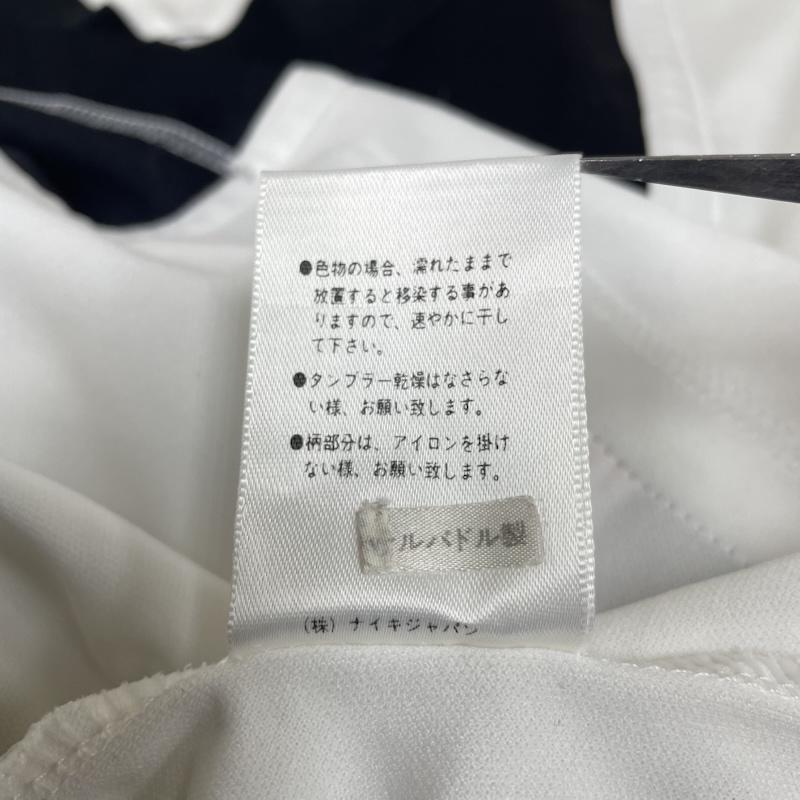 ナイキ NIKE カットソー 半袖 センター スウォッシュ ロゴ 刺繍 ゲームシャツ 半袖 カットソー Vネック L ロゴ、文字 X 刺繍 白 / ホワイト / white X 黒 / ブラック / black メンズ USED 古着 中古 50144429