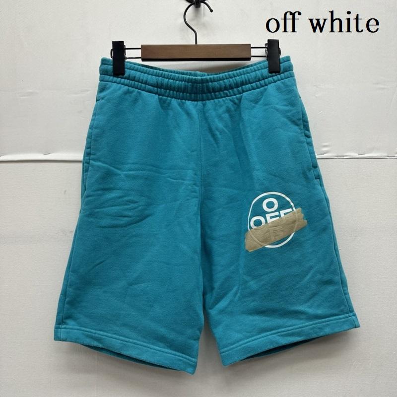 オフホワイト off white パンツ ショートパンツ 20SS ロゴ プリント スウェット ハーフ パンツ OMCI006R20E30002 S 青 / ブルー / blue メンズ USED 古着 中古 50144473