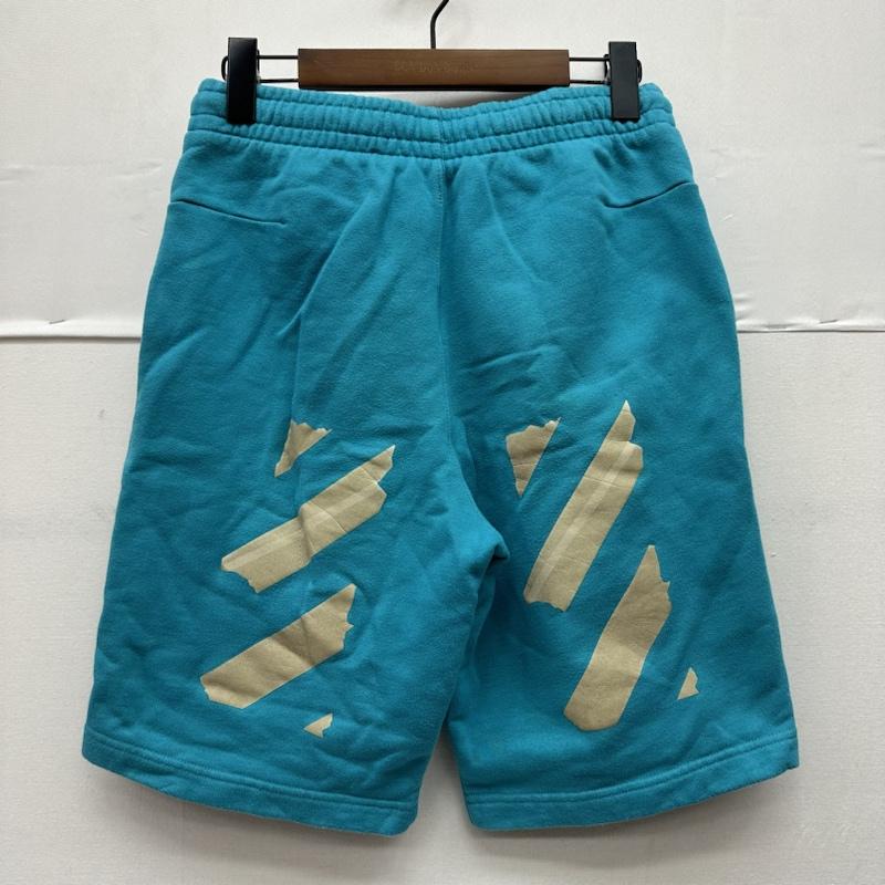 オフホワイト off white パンツ ショートパンツ 20SS ロゴ プリント スウェット ハーフ パンツ OMCI006R20E30002 S 青 / ブルー / blue メンズ USED 古着 中古 50144473