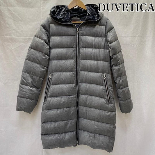 デュベティカ DUVETICA ジャケット、上着 ダウンジャケット フルジップダウンコート グレー 38 ダブルジップ 38 無地 灰 / グレー / gray レディース USED 古着 中古 50144476