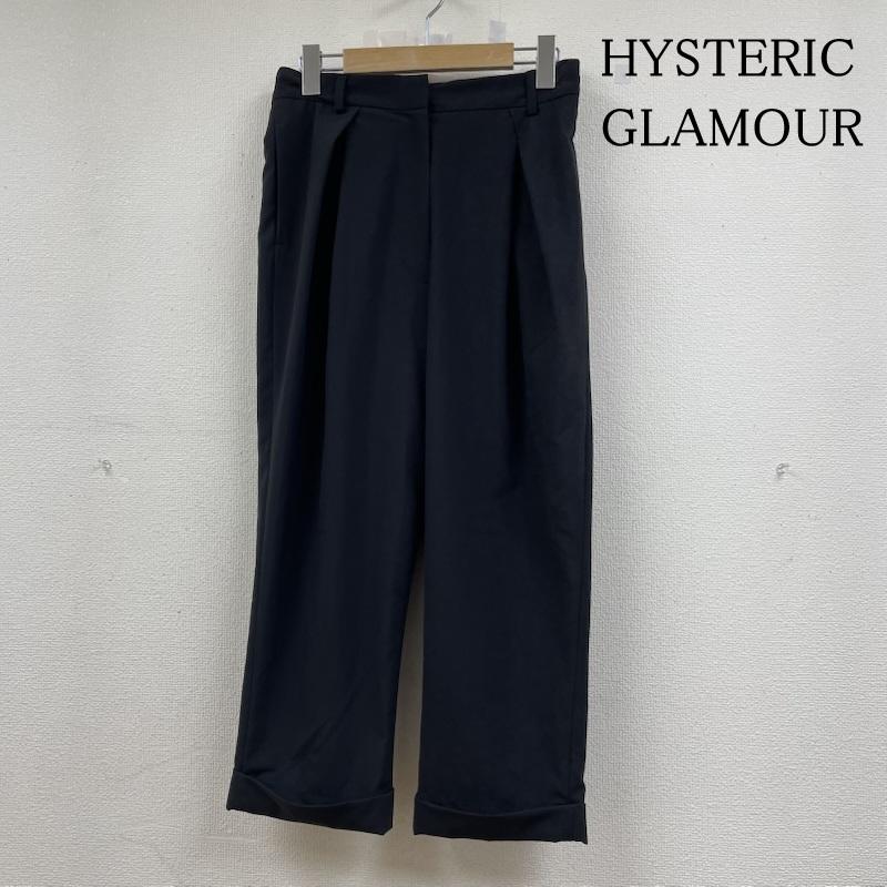 ヒステリックグラマー HYSTERIC GLAMOUR パンツ ワークパンツ、ペインターパンツ 九分丈 サスペンダー付 パンツ 無地 ジップフライ テーパード タック M 無地 黒 / ブラック / black レディース USED 古着 中古 50144488