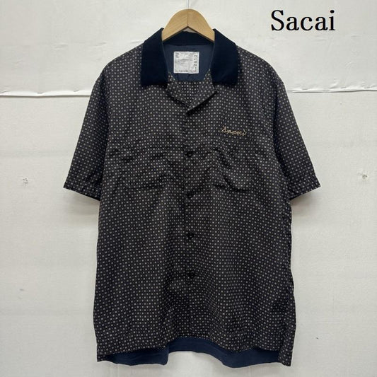 サカイ Sacai シャツ、ブラウス 半袖 22SS Komon Print Shirt 総柄 オープンカラー シャツ 22-02852M 4 茶 / ブラウン / brown メンズ USED 古着 中古 50144532