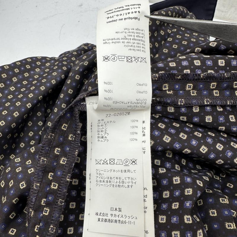 サカイ Sacai シャツ、ブラウス 半袖 22SS Komon Print Shirt 総柄 オープンカラー シャツ 22-02852M 4 茶 / ブラウン / brown メンズ USED 古着 中古 50144532