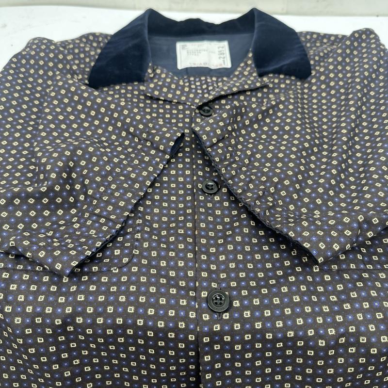 サカイ Sacai シャツ、ブラウス 半袖 22SS Komon Print Shirt 総柄 オープンカラー シャツ 22-02852M 4 茶 / ブラウン / brown メンズ USED 古着 中古 50144532