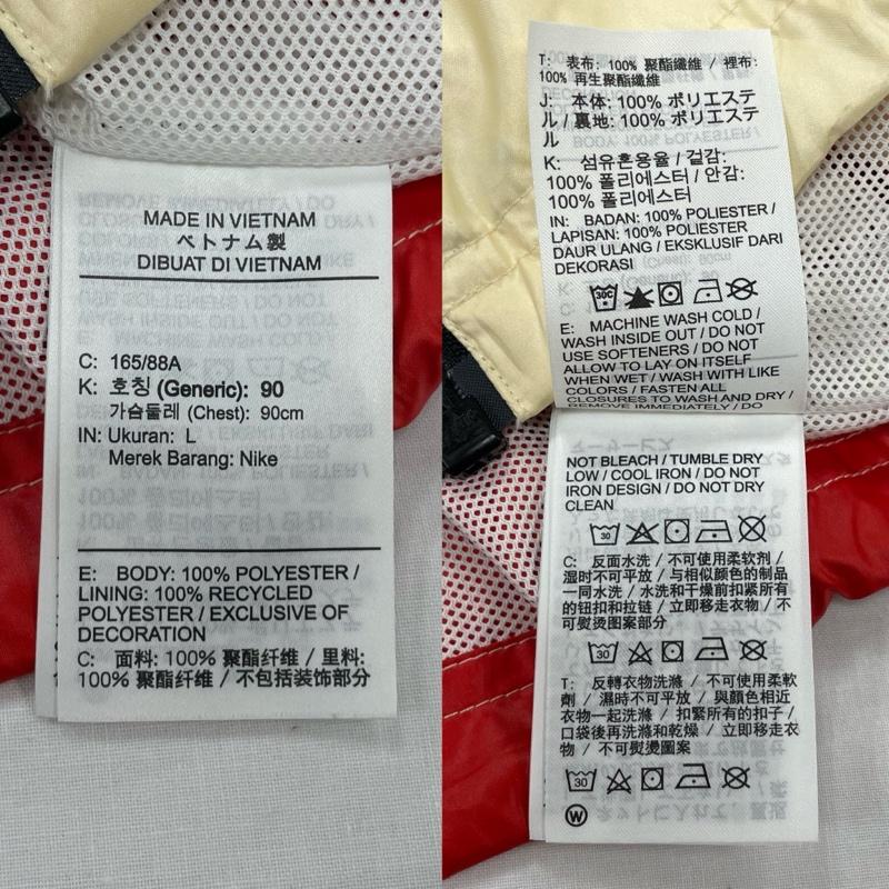 ナイキ NIKE ジャケット、上着 ジャンパー、ブルゾン ナイロンジャケット ウインドブレーカー スポーツ ロゴ 刺繍 チェック L ロゴ、文字 X プリント X チェック 黒 / ブラック / black X 赤 / レッド / red X 青 / ブルー / blue メンズ USED 古着 中古 50144599