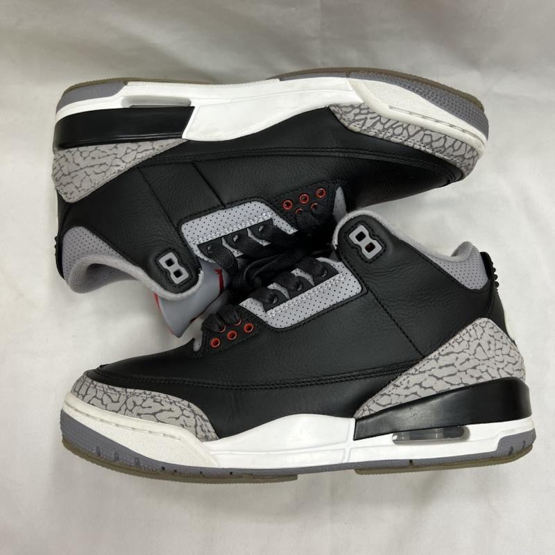 ナイキ NIKE スニーカー スニーカー AIR JORDAN 3 RETRO BLACK CEMENT DN3707-010 エアジョーダン 26.0cm メンズ USED 古着 中古 50144601