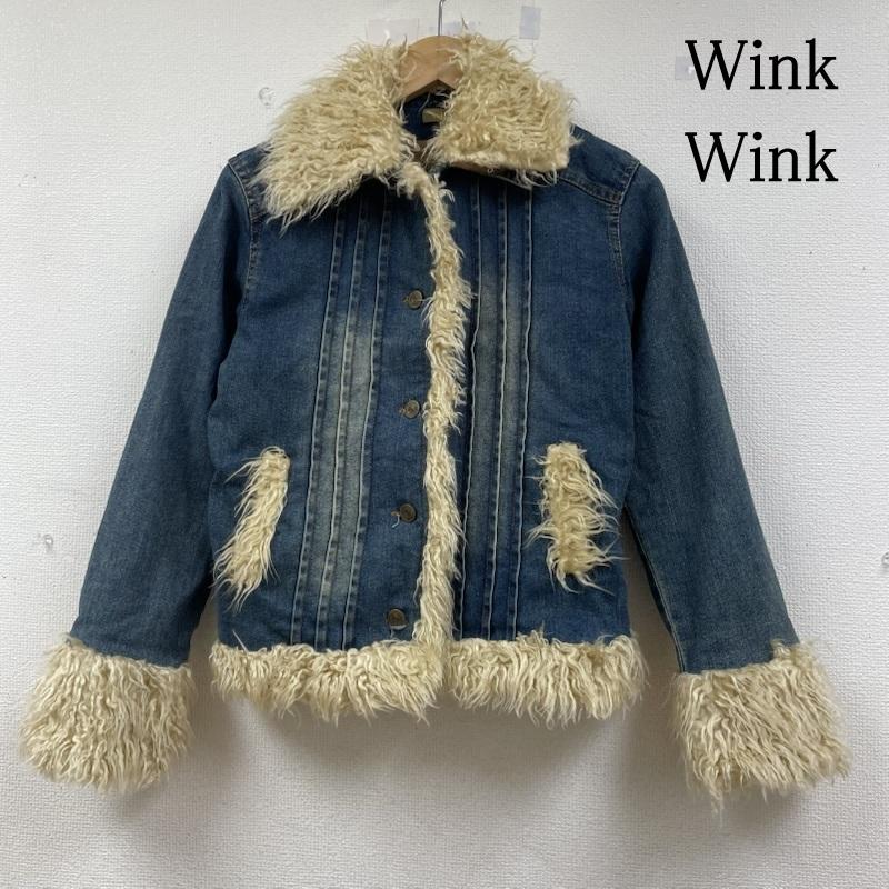 古着 USED ジャケット、上着 ジャンパー、ブルゾン Wink Wink デニム トラッカ― ジャケット ブルゾン ボア ファー付き ボタン M 無地 インディゴ / インディゴ / Indigo レディース USED 古着 中古 50144613