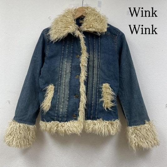 古着 USED ジャケット、上着 ジャンパー、ブルゾン Wink Wink デニム トラッカ― ジャケット ブルゾン ボア ファー付き ボタン M 無地 インディゴ / インディゴ / Indigo レディース USED 古着 中古 50144613