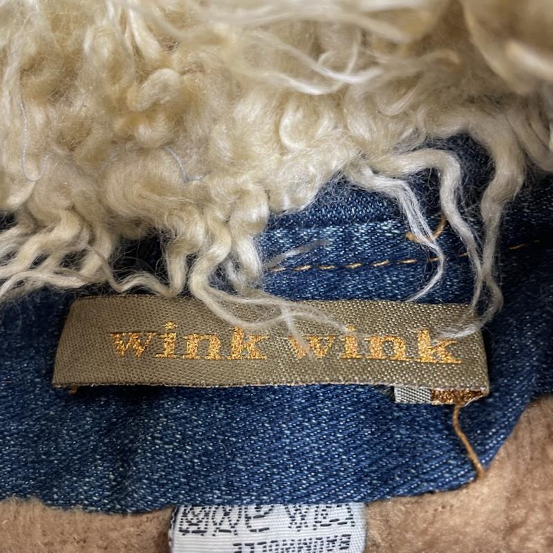 古着 USED ジャケット、上着 ジャンパー、ブルゾン Wink Wink デニム トラッカ― ジャケット ブルゾン ボア ファー付き ボタン M 無地 インディゴ / インディゴ / Indigo レディース USED 古着 中古 50144613