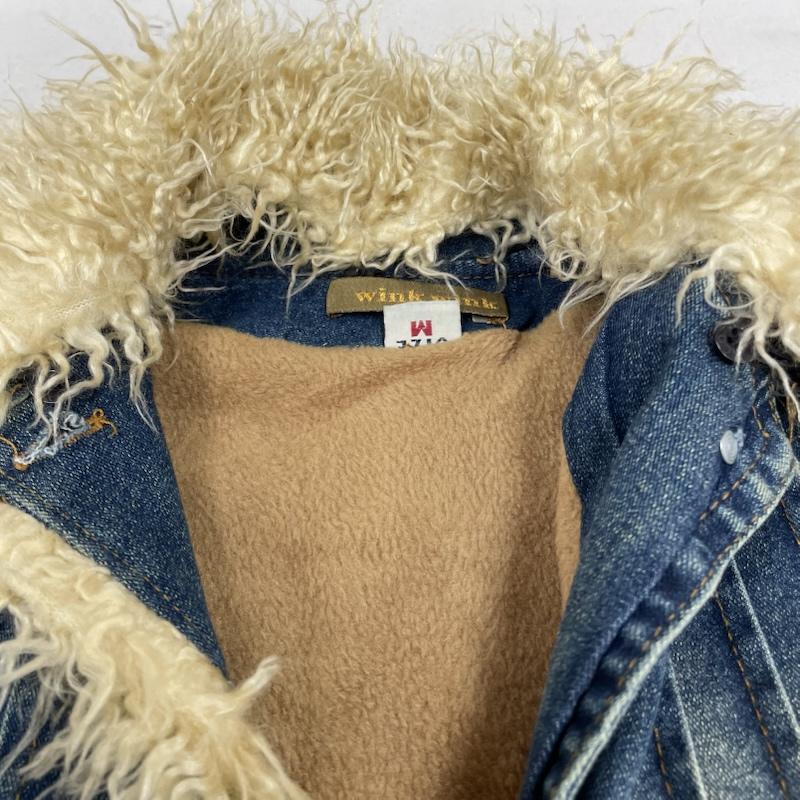 古着 USED ジャケット、上着 ジャンパー、ブルゾン Wink Wink デニム トラッカ― ジャケット ブルゾン ボア ファー付き ボタン M 無地 インディゴ / インディゴ / Indigo レディース USED 古着 中古 50144613
