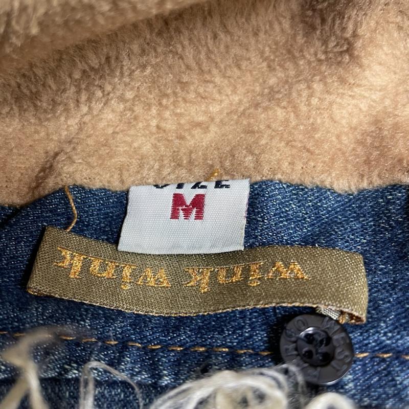 古着 USED ジャケット、上着 ジャンパー、ブルゾン Wink Wink デニム トラッカ― ジャケット ブルゾン ボア ファー付き ボタン M 無地 インディゴ / インディゴ / Indigo レディース USED 古着 中古 50144613
