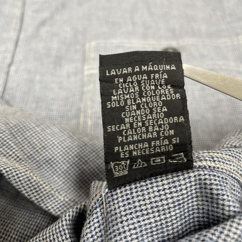 ポロジーンズカンパニー POLOJEANSCO. シャツ、ブラウス 半袖 半袖 シャンブレー シャツ ブラウス Shirt デザインシャツ 胸ポケット ボタン タグ刺繍 XL  青 / ブルー / blue メンズ USED 古着 中古 50144621