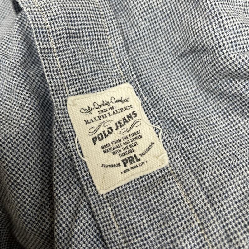 ポロジーンズカンパニー POLOJEANSCO. シャツ、ブラウス 半袖 半袖 シャンブレー シャツ ブラウス Shirt デザインシャツ 胸ポケット ボタン タグ刺繍 XL  青 / ブルー / blue メンズ USED 古着 中古 50144621