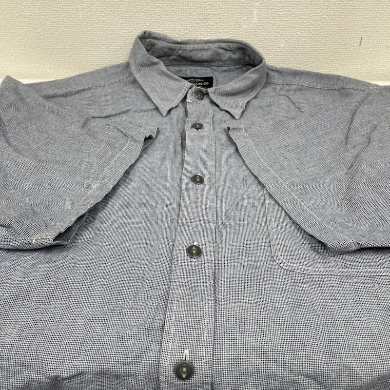 ポロジーンズカンパニー POLOJEANSCO. シャツ、ブラウス 半袖 半袖 シャンブレー シャツ ブラウス Shirt デザインシャツ 胸ポケット ボタン タグ刺繍 XL  青 / ブルー / blue メンズ USED 古着 中古 50144621