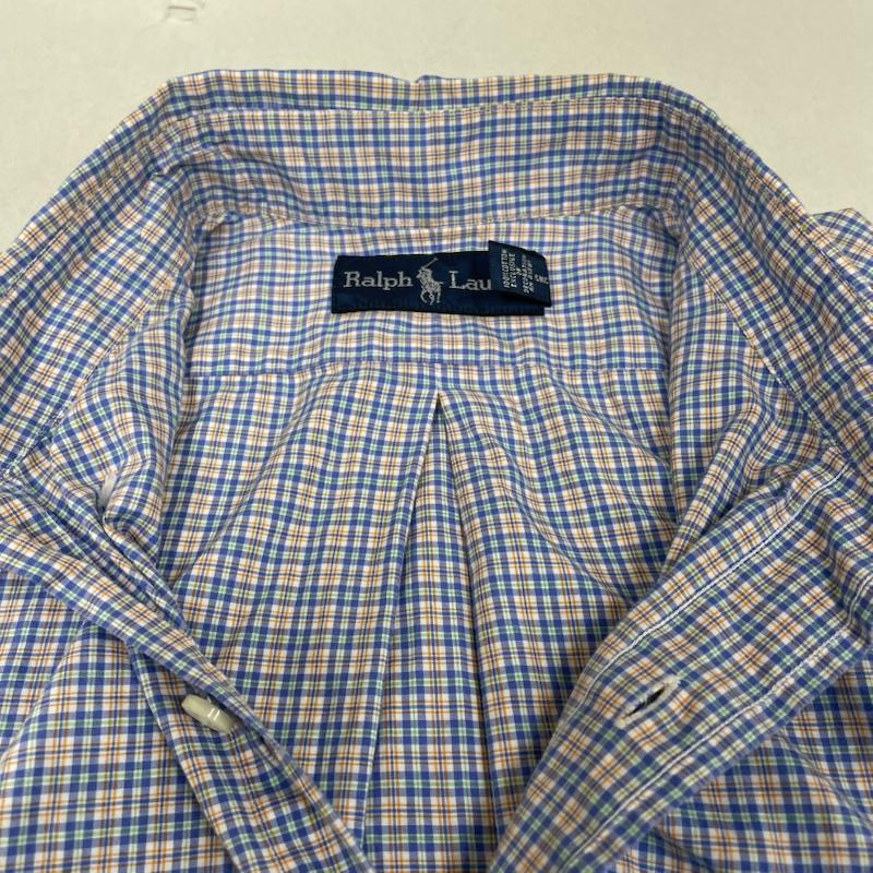 ラルフローレン RALPHLAUREN シャツ、ブラウス 長袖 長袖 ボタンダウン シャツ Shirt ロングスリーブ マルチカラー チェック 裾ポニー ロゴ 刺繍 サイズ15/38 - ロゴ、文字 X 刺繍 X ワンポイント X チェック マルチカラー / マルチカラー / multicolor メンズ USED 古着 中古 50144624