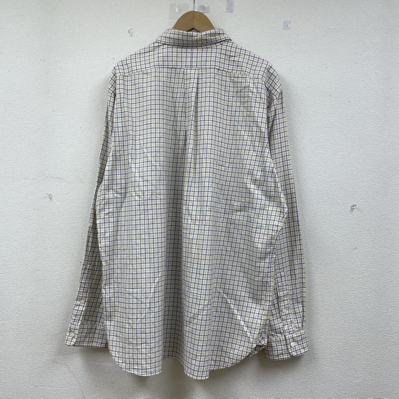 ラルフローレン RALPHLAUREN シャツ、ブラウス 長袖 長袖 ボタンダウン シャツ ブラウス Shirt ロングスリーブ チェック柄 裾ポニーロゴ ワンポイント 刺繍 サイズ17/43 - チェック X ロゴ、文字 X ワンポイント X 刺繍 白 / ホワイト / white X 青 / ブルー / blue X 黄 / イエロー / yellow メンズ USED 古着 中古 50144625