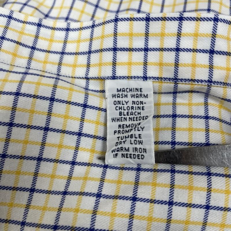 ラルフローレン RALPHLAUREN シャツ、ブラウス 長袖 長袖 ボタンダウン シャツ ブラウス Shirt ロングスリーブ チェック柄 裾ポニーロゴ ワンポイント 刺繍 サイズ17/43 - チェック X ロゴ、文字 X ワンポイント X 刺繍 白 / ホワイト / white X 青 / ブルー / blue X 黄 / イエロー / yellow メンズ USED 古着 中古 50144625