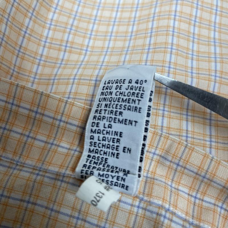 ポロバイラルフローレン Polo by RALPH LAUREN シャツ、ブラウス 長袖 90s チェック柄 長袖 シャツ ブラウス Shirt ロングスリーブ サイズ17 32/33 - チェック 白 / ホワイト / white X 橙 / オレンジ / orange X 青 / ブルー / blue メンズ USED 古着 中古 50144626