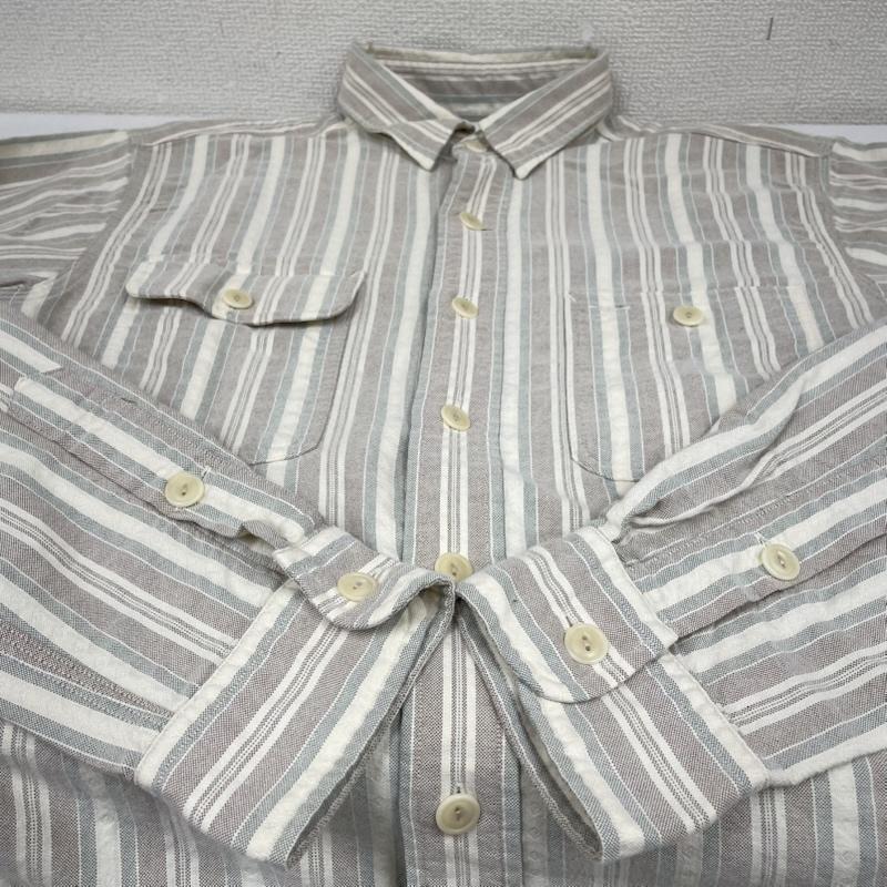 ポロバイラルフローレン Polo by RALPH LAUREN シャツ、ブラウス 長袖 90s 長袖 Shirt ストライプ コットン ワーク シャツ 織柄 猫目ボタン S ストライプ マルチカラー / マルチカラー / multicolor メンズ USED 古着 中古 50144628