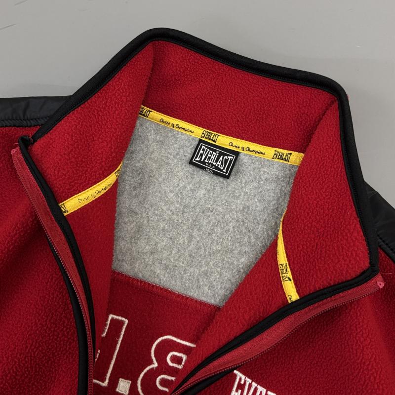 エバーラスト EVERLAST ジャケット、上着 ジャンパー、ブルゾン 韓国規格 ナイロン フリース コンビ ロゴ 刺繍 スタンドカラー ジャケット 赤 黒 レッド ブラック L 黒 / ブラック / black X 赤 / レッド / red メンズ USED 古着 中古 50144687