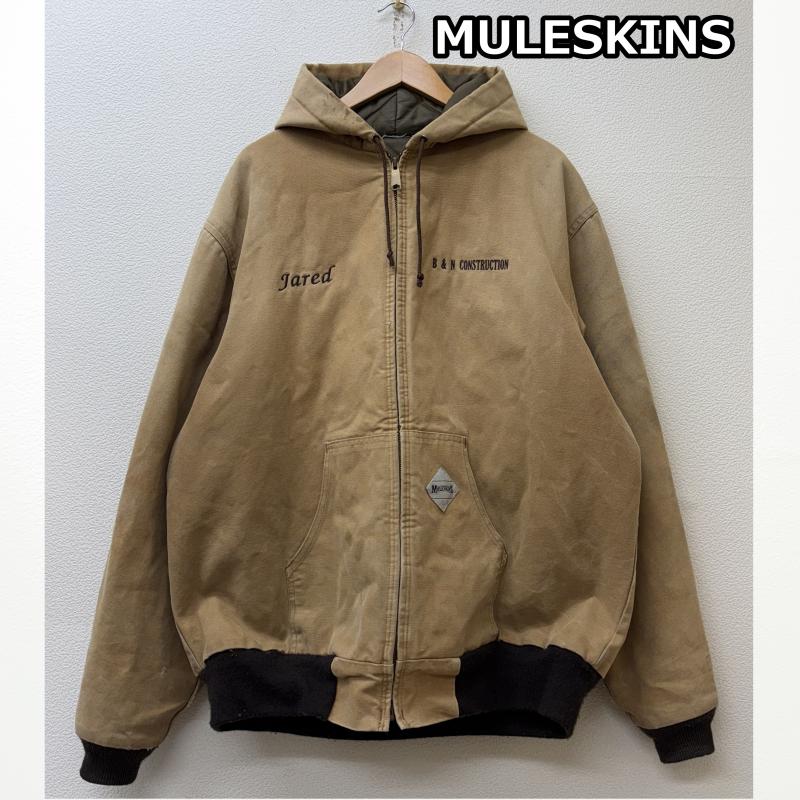 古着 USED ジャケット、上着 ジャンパー、ブルゾン MULESKINS 90年代頃 ビンテージ 中綿入り ダック生地 フード ジャケット フーディ OLD YKKジップ - メンズ USED 古着 中古 50144693