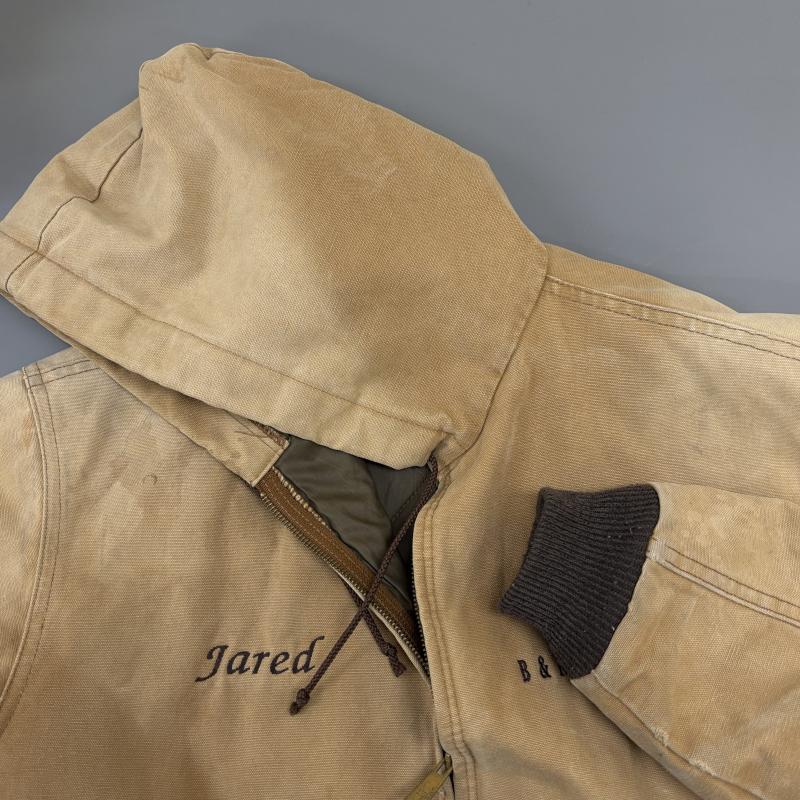 古着 USED ジャケット、上着 ジャンパー、ブルゾン MULESKINS 90年代頃 ビンテージ 中綿入り ダック生地 フード ジャケット フーディ OLD YKKジップ - メンズ USED 古着 中古 50144693