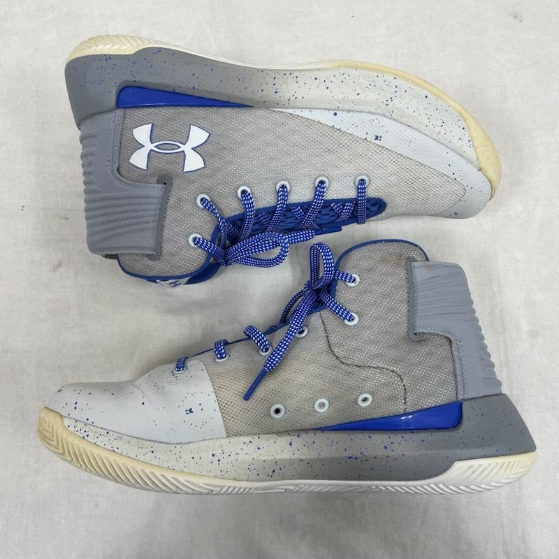 アンダーアーマー UNDER ARMOUR スニーカー スニーカー バスケットボール シューズ Curry 3zer0 ハイカット チームロイヤル 25.0cm ロゴ、文字 青 / ブルー / blue X 灰 / グレー / gray メンズ USED 古着 中古 50144728