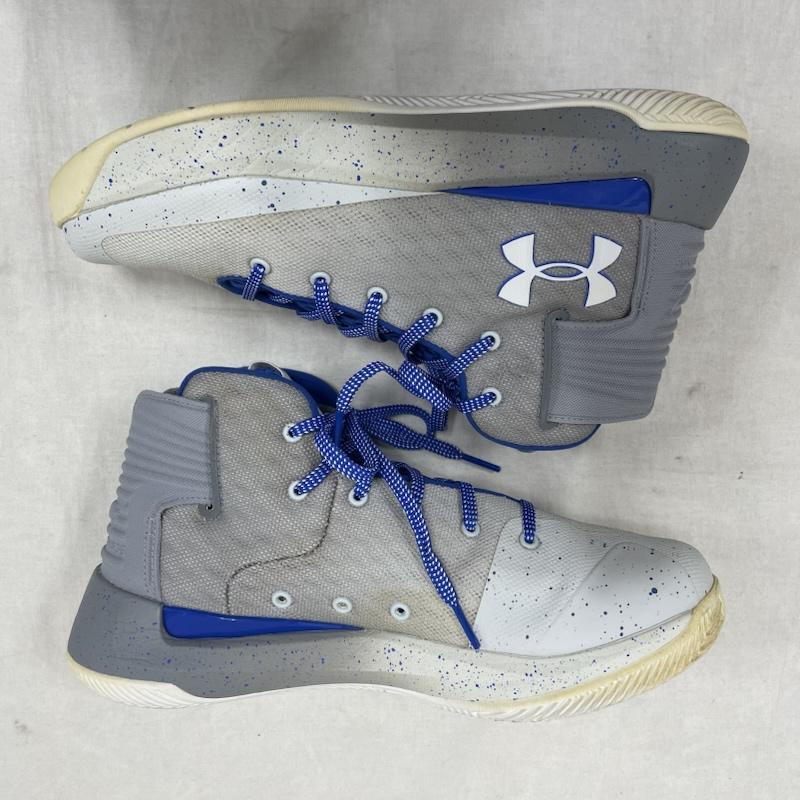 アンダーアーマー UNDER ARMOUR スニーカー スニーカー バスケットボール シューズ Curry 3zer0 ハイカット チームロイヤル 25.0cm ロゴ、文字 青 / ブルー / blue X 灰 / グレー / gray メンズ USED 古着 中古 50144728