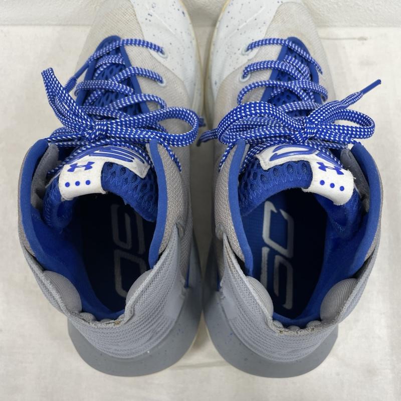 アンダーアーマー UNDER ARMOUR スニーカー スニーカー バスケットボール シューズ Curry 3zer0 ハイカット チームロイヤル 25.0cm ロゴ、文字 青 / ブルー / blue X 灰 / グレー / gray メンズ USED 古着 中古 50144728