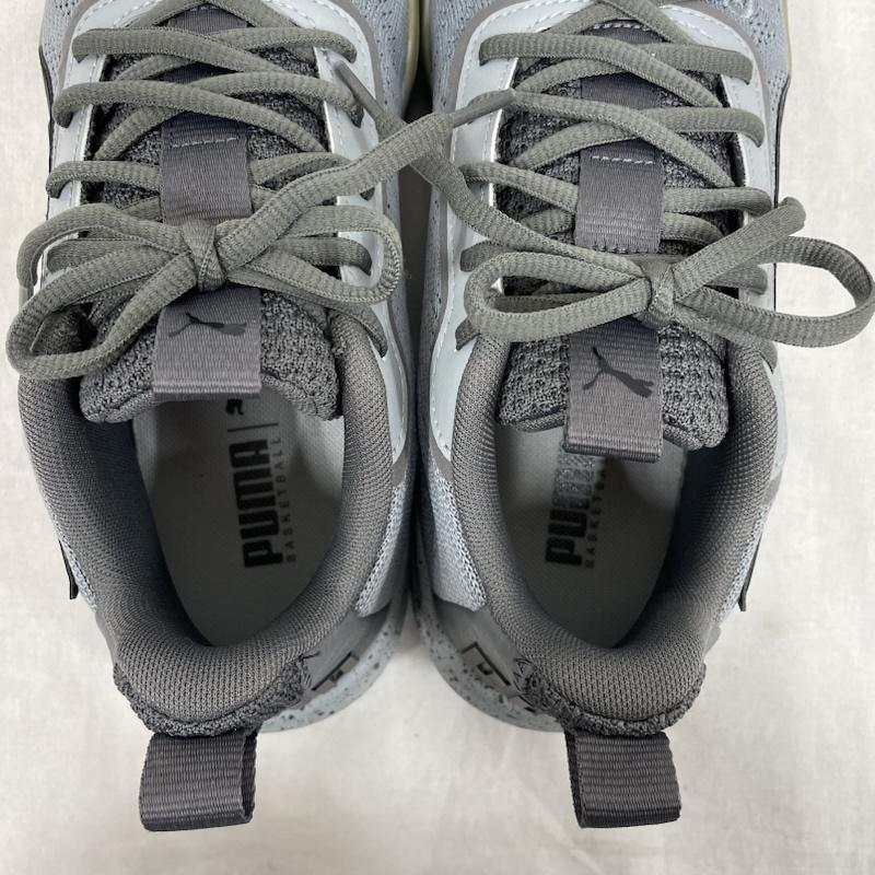 プーマ PUMA スニーカー スニーカー バスケットボール シューズ レガシー ローカット 25.0cm ロゴ、文字 灰 / グレー / gray X ダークグレー / ダークグレー / X 黒 / ブラック / black メンズ USED 古着 中古 50144729